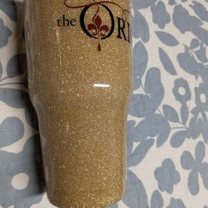 Source Unknown Gold Glitter Tumbler